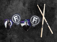 Load image into Gallery viewer, Autographed Drumsticks, Chris Guitar &amp; Niko Bass Picks